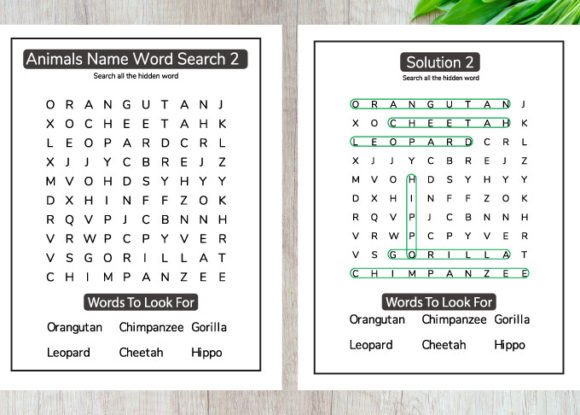 Download Animal Word Search KDP Interior for Kids - Premium Bundle