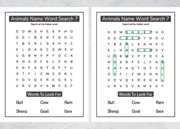 Download Animal Word Search KDP Interior for Kids - Premium Resources