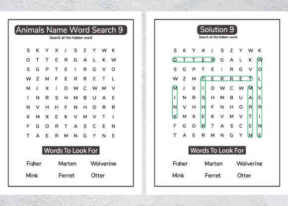 Download Animal Word Search KDP Interior for Kids - Premium Resources