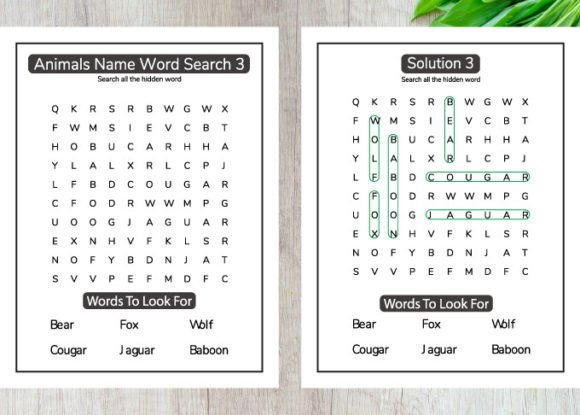 Download Animal Word Search KDP Interior for Kids - Premium Bundle