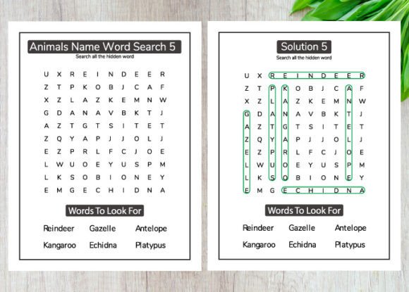 Download Animal Word Search KDP Interior for Kids - Premium Resources
